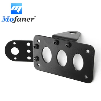 

1 Set For Harley Metal Axle Side Mount Scooter Moped License Holder Plate Motorcycle Number Plate Rear Taillight Bracket Black