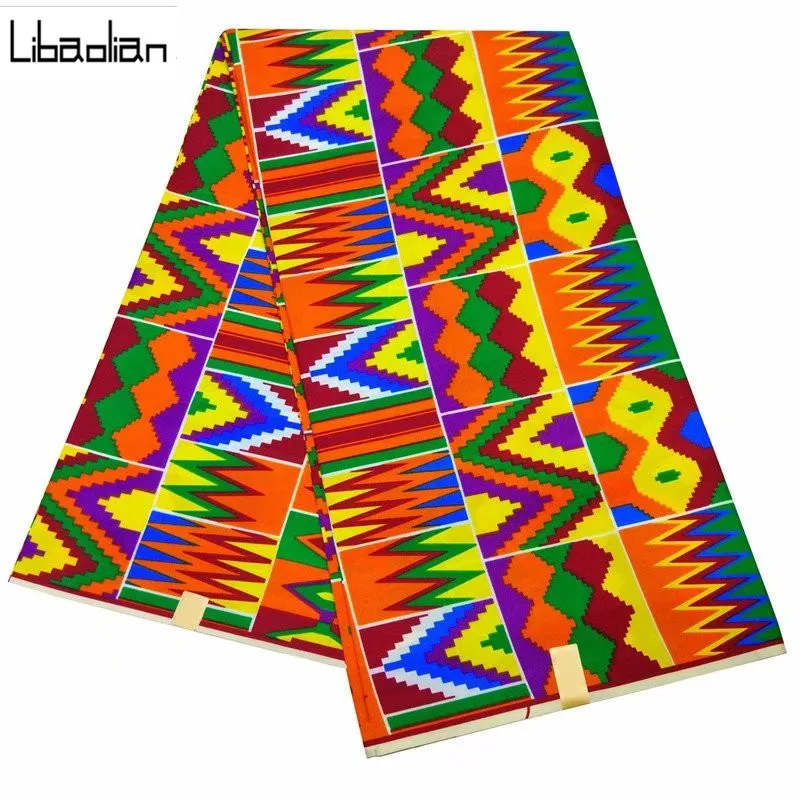 

2018 Ankara African Polyester Wax Prints Fabric Wax High Quality 6 yard African Fabric for Party Dress Free Shipping S1205-1