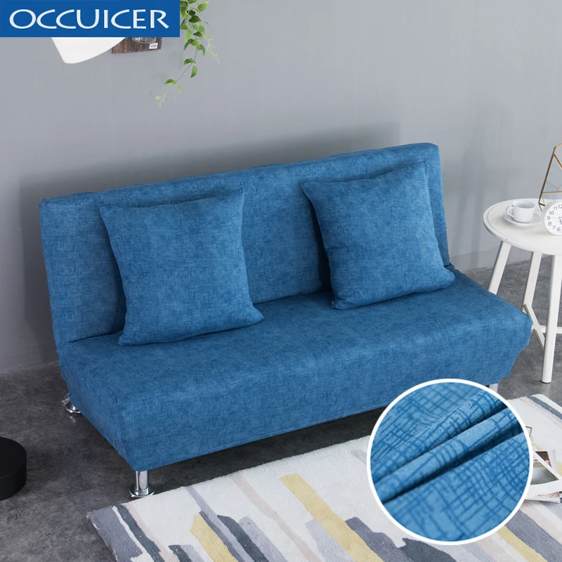 

No Armrest Sofa Cover Cross Print Sofa Bed Cover Stretch Elastic Sofa Set Living Room Furniture Polyester Fabric Soft Slipcover