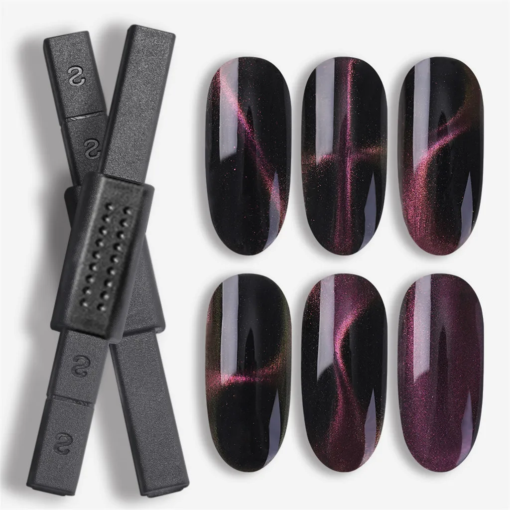 

New Multi-Function Acrylic Nail Art kit for Women manicure S shape Double-ended Magnet Stick for Cat Eye UV Gel Polish Varnish