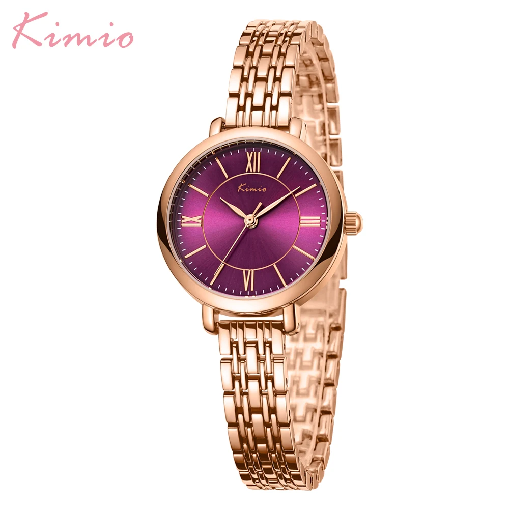 

Kimio Luxury Fashion Women's Watches Quartz Wristwatches Waterproof Stainless Steel Bracelet Strap Hot Selling Lady Clock Box