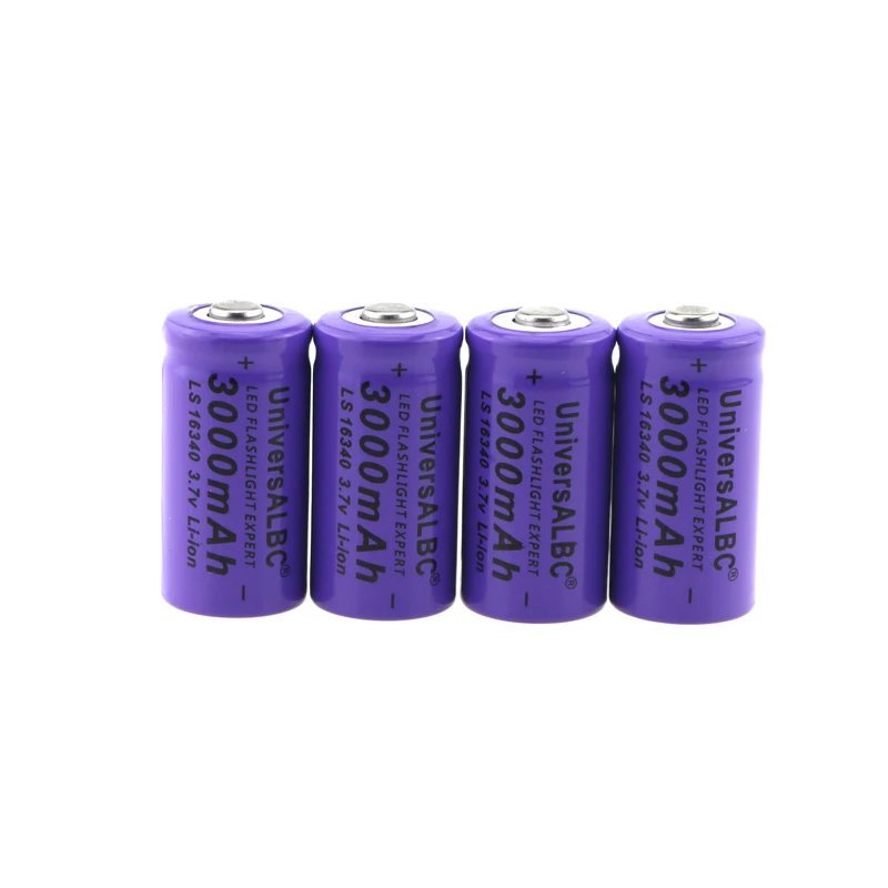 3000mAh перезаряжаемая 16340 батарея 3,7 V 16340 батарея 16340 зарядное устройство 3,7 V 16340 зарядное устройство