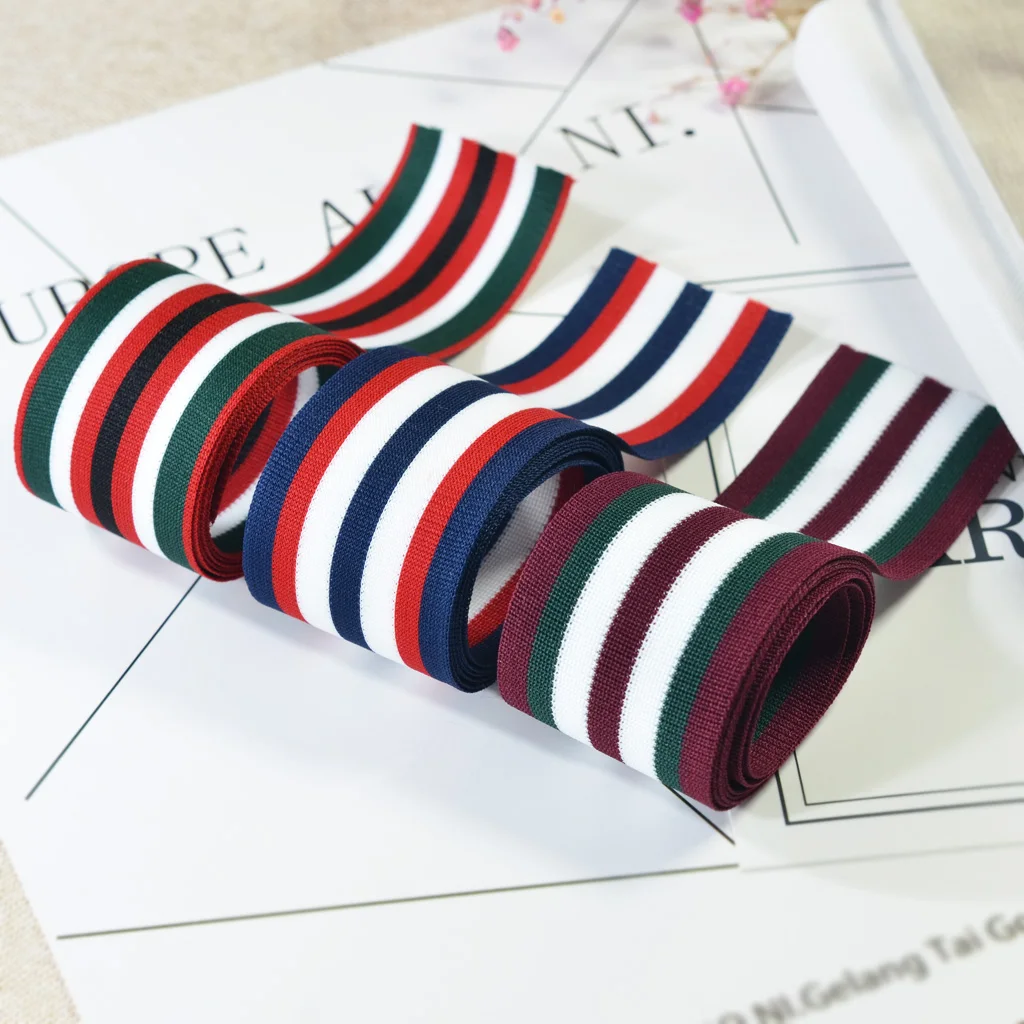 5 Rolls 91cm Stripe Pattern Knit Lace Ribbon Trims DIY Sewing Crafts DIY Sewing Ribbon Decoration