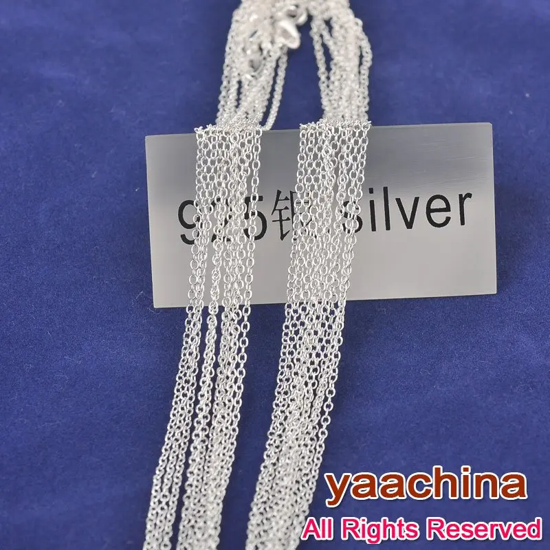 

JEXXI Free shipping 18 inch 925 sterling Sliver necklace Silver jewelry "0" chain 925 Sterling Silver Chain necklace 925 Silver