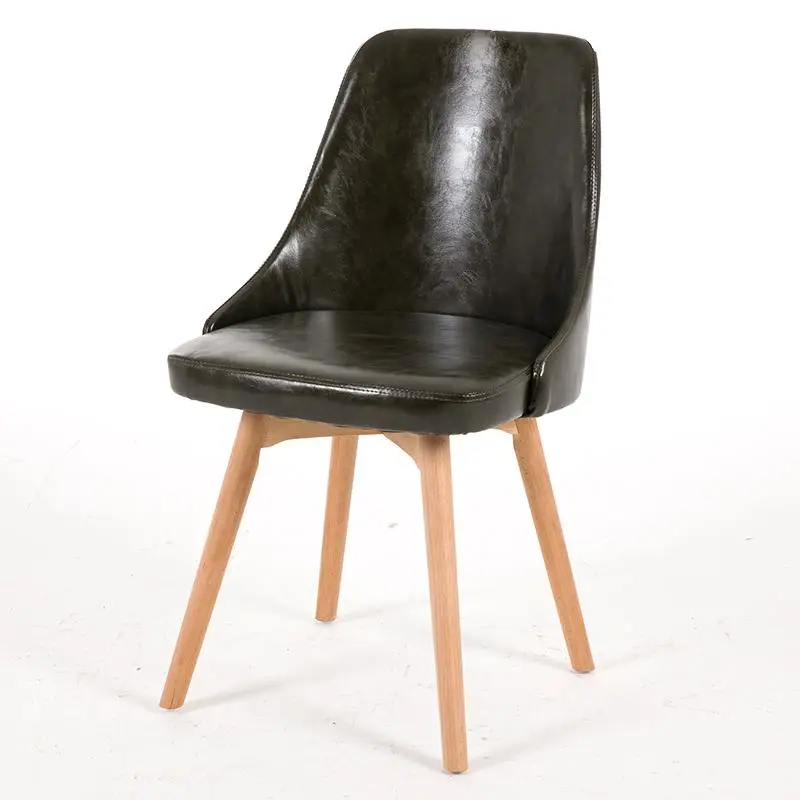Скандинавский домашний стул современный простой деревянный книжный стол и стулья для отдыха на заднем сиденье из ткани Художественный Обеденный стул переговорное кресло - Color: style 14