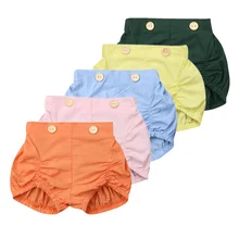 Модные шорты для новорожденных девочек и мальчиков; однотонные хлопковые шорты для малышей; шорты для подгузников; шаровары для маленьких детей; Лидер продаж