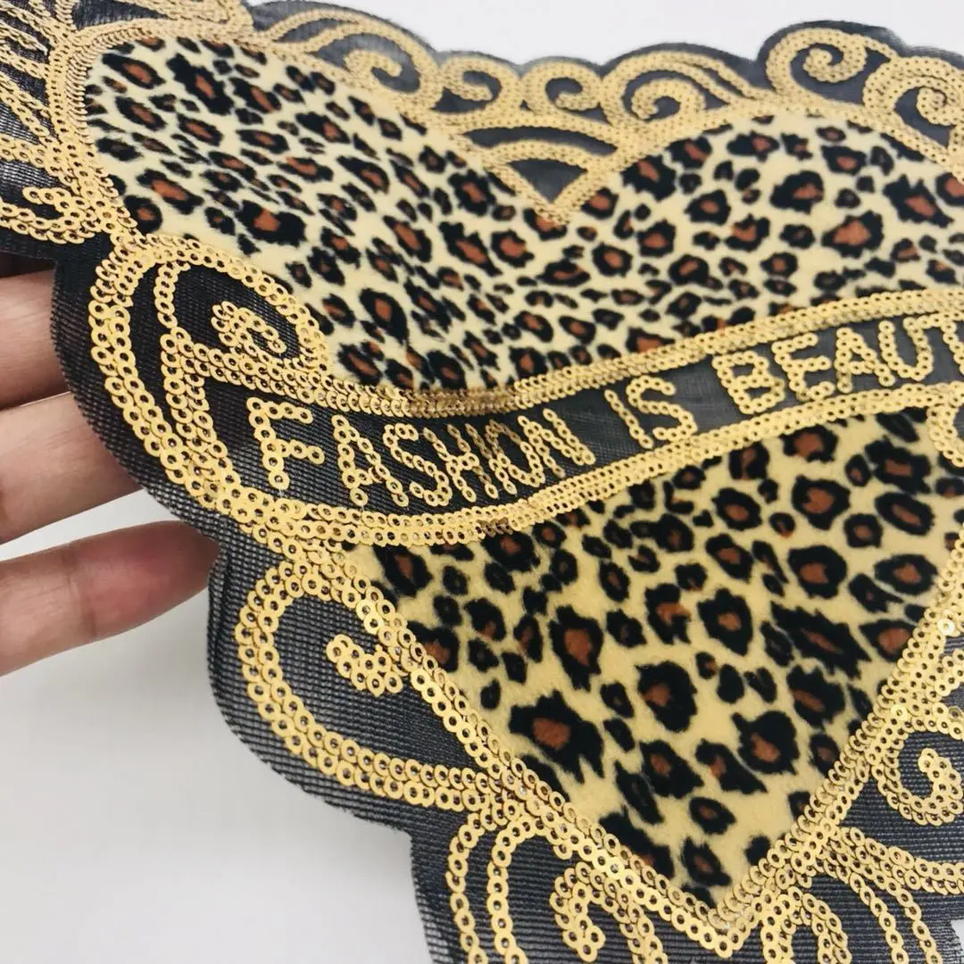 Новая мода DIY Аппликация Вышивка костюм украшения наклейки аксессуары леопардовый принт