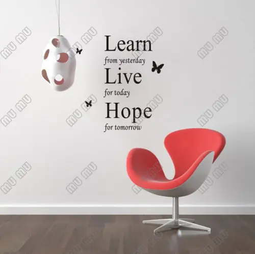 Fashion Learn Live Hope Words print Wall Art Sticker Quote Living Room Decor Mural Decal | Дом и сад