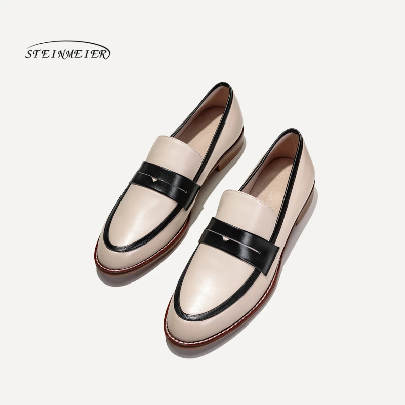 

Women's Flats Oxford Shoes Woman Genuine Leather Sneakers Ladies Brogues Vintage Casual Shoes Shoes For Women Footwear shoes 201