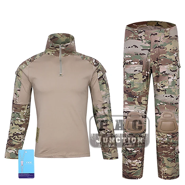 

Emerson Women Tactical BDU Uniform G3 Combat Shirt&Pants Set Emersongear Assault WIth Knee Pads Multicam Hunting Camo Clothes