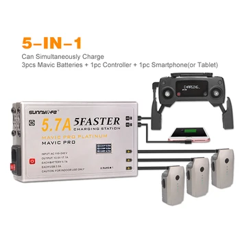 

Mavic pro 5 In1 fast Multi Battery charger with OLED display Battery Remote Charging Station Charger Hub for Mavic pro& Platinum