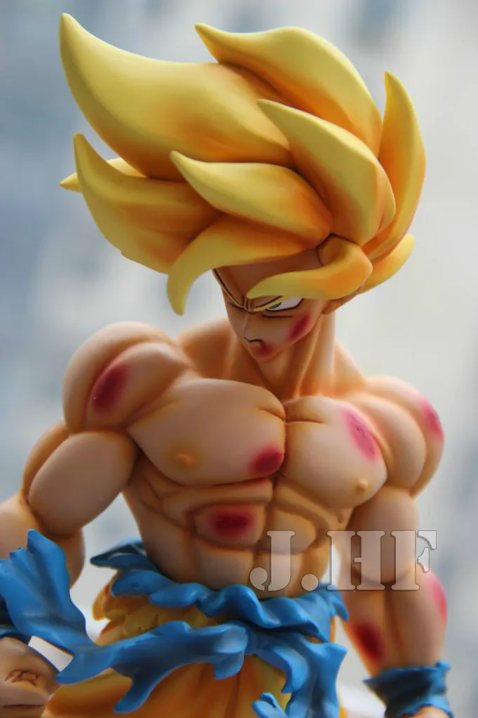 Модели фанатов аниме Dragon Ball Z 28 см Сон Гоку боевой урон какаротто Смола анимационная фигурка GK игрушки