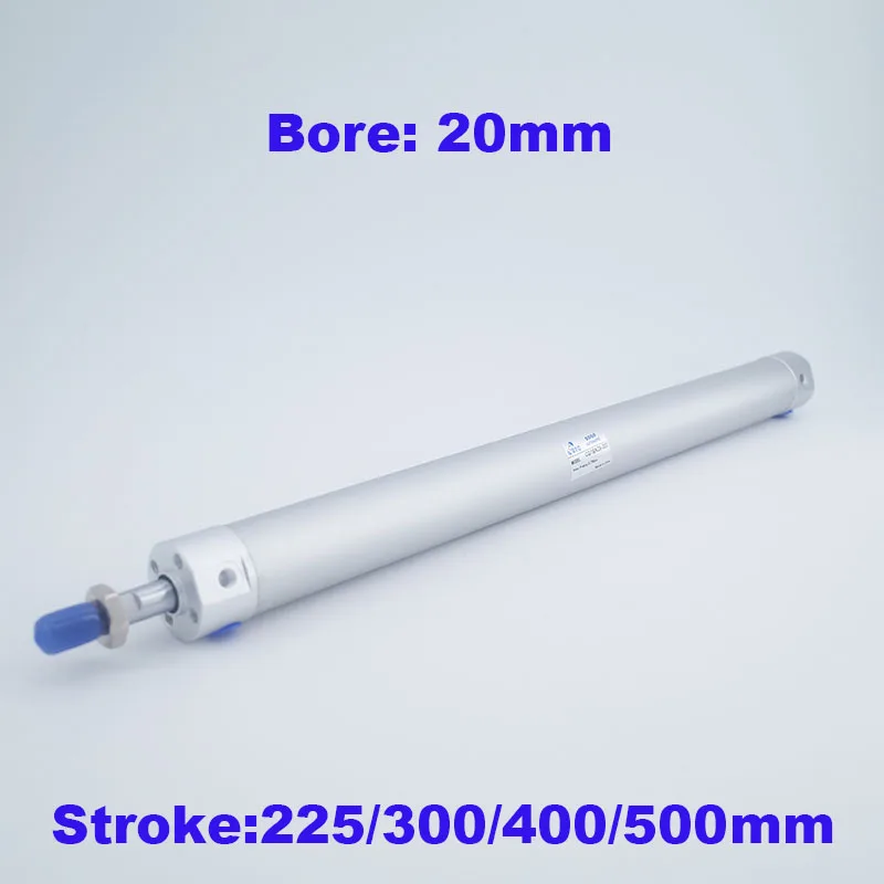 

Aluminum round cylinder 20mm bore 225 to 500mm stroke CG1BN Rubber bumper / CG1BA air cushion long stroke pneumatic cylinders