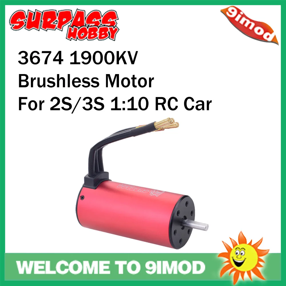SURPASS HOBBY 3674 2250KV 1900KV металлический Водонепроницаемый RC бесщеточный двигатель