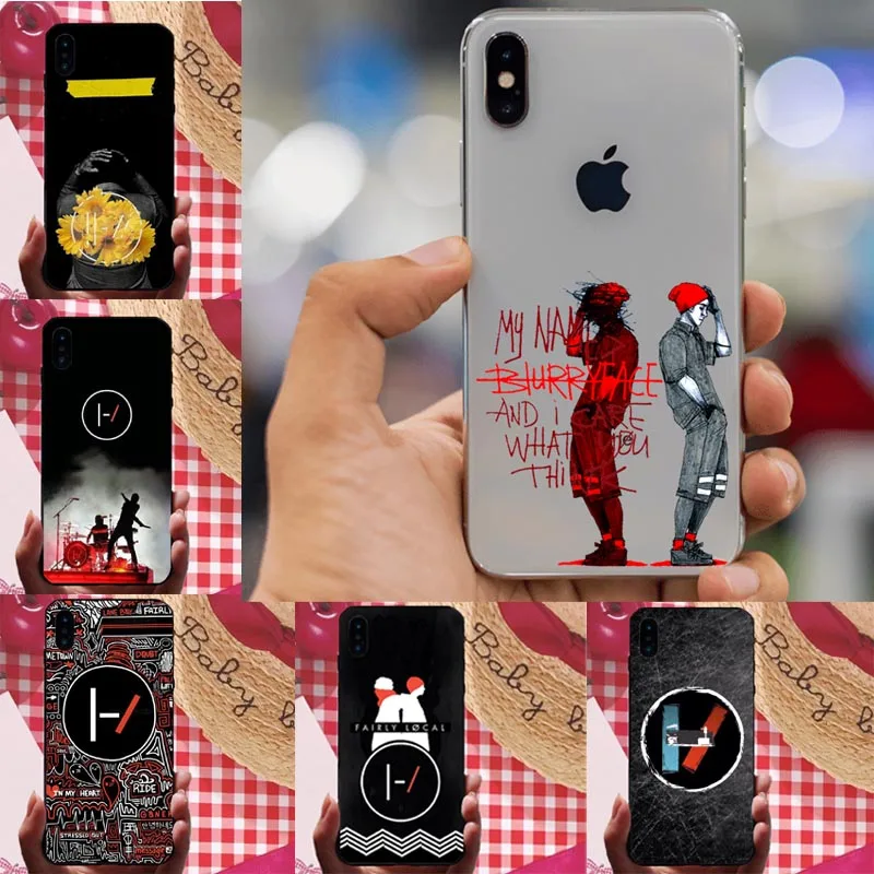 Черный мягкий чехол для телефона Twenty One Pilots для iphone XS MAX XR 7 8 8plus 6s X Fundas 21 Band collage Coque Fundas Shell Capa