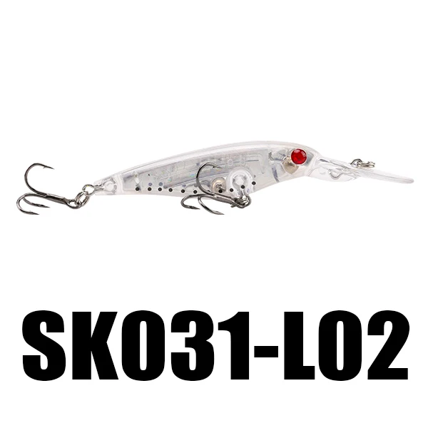 SeaKnight SK031 1 шт. Suspending Minnow 5,9 г 60 мм 1,2 м прижимная приманка с язычком, для мелкой рыбы 3D глаза Розничная приманка озеро, речная Рыбалка - Цвет: Белый