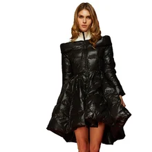 Зима Новое поступление Женская пуховая куртка для девочек длинные роскошные модные женские туфли в стиле свинг; женская модная пуховик V3803