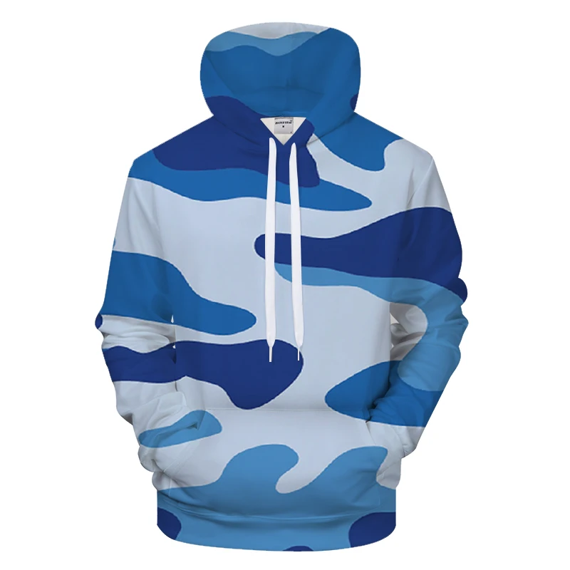 

Sell Men's Large Size No Threshold & Zipper Two Styles Sportswear Digital Printed New Products Camouflage Hoodie