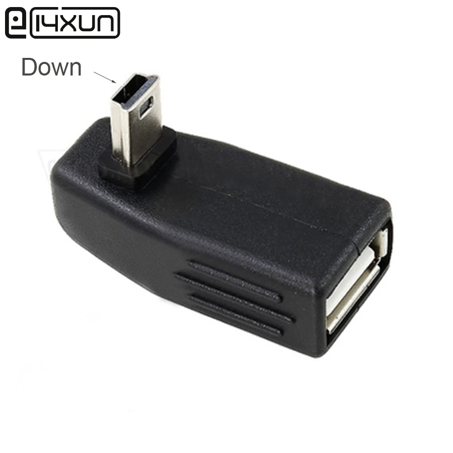 1 шт. мини-USB штекер-гнездо USB 2 0 A Тип 5-контактный разъем L-образный вниз OGT usb