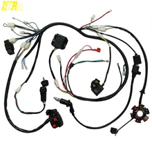 TDPRO Motorcycle Parts Wire Loom Harness Solenoid Magneto Coil Regulator CDI GY6 150cc ATV Quad Engines