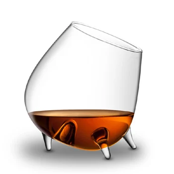 

Popular 3 Footed Glass Brandy Snifter Pair Decor Drinkware Wine Cup Aerator Utensil Gift and Craft Accessories for Home and Bar