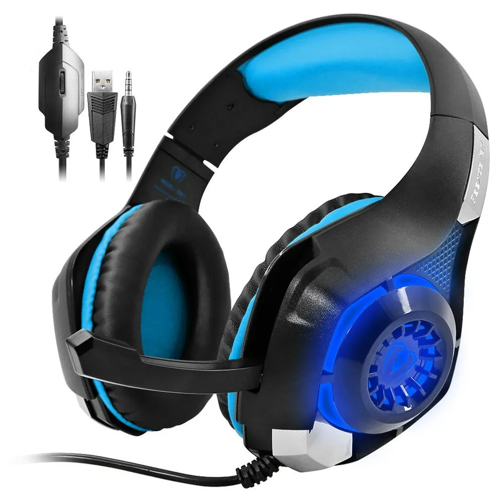 New Beexcellent GM-1 Pro Game Gaming Headset Headphone Earphone Over Ear with Microphone Noise Reduction for PS4/Xbox One/Mac/PC