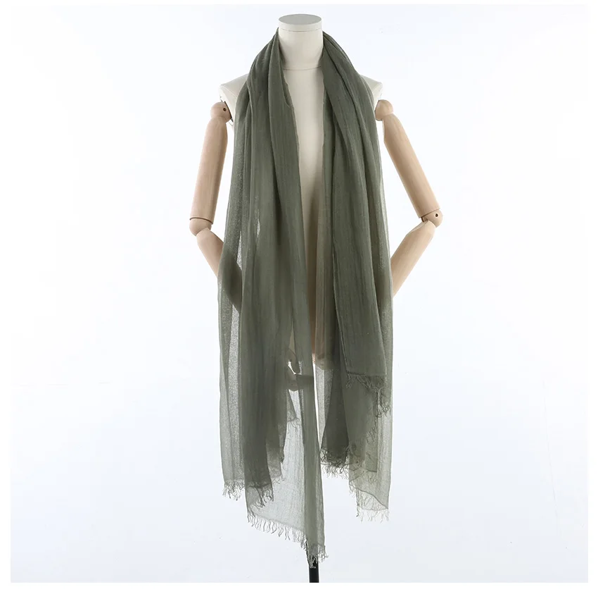 Летний натуральный шелковый шарф, женский роскошный однотонный Шелковый шифоновый головной платок, шарфы большого размера, женские шали из пашмины, Женский хиджаб