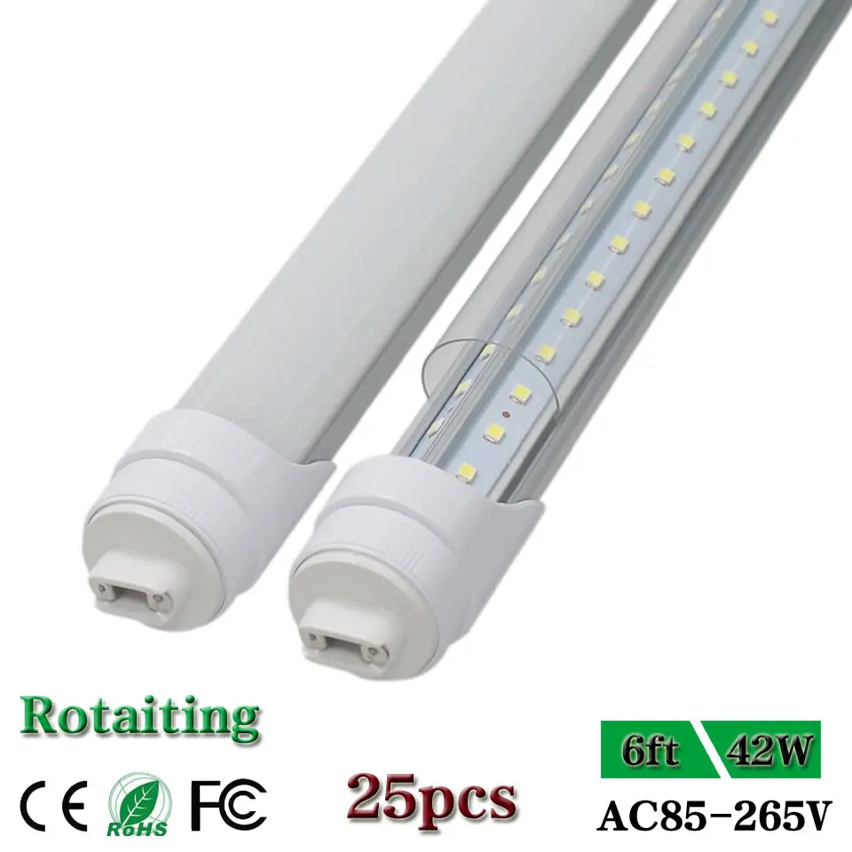 

CNSUNWAY Adjustable Rotating R17D 6ft LED Tube Lights 180cm 1800mm V Shape Led Tube Light for Walking Cooler 25pcs
