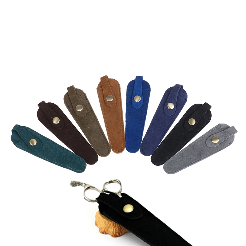 

Hot Barber Packet Scissor Cover Shears Holster Hairdressing Scissors Bag Professional Cowhide Hair Scissors Sheath Leather Case
