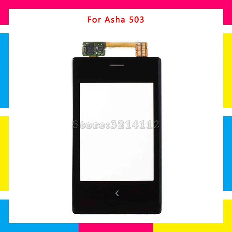 

Replacement Touch Screen Digitizer Sensor Outer Glass Lens Panel For Nokia Asha 503 Free shipping