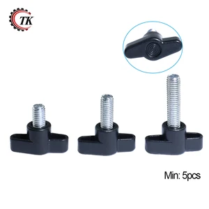 5 шт черный, красный желтый M5 M6 M8 нейлон Пластик глава Ручка большого пальца винт бакелит болт - изображение