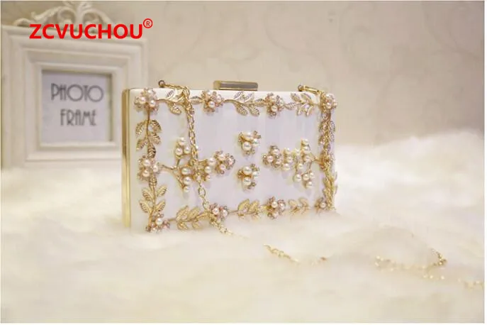 

PU Embroidery Red Rose Flower Beaded Fashion Women Shoulder Handbags Messenger Crossbody Bags Evening Totes Bag Box Clutch Purse