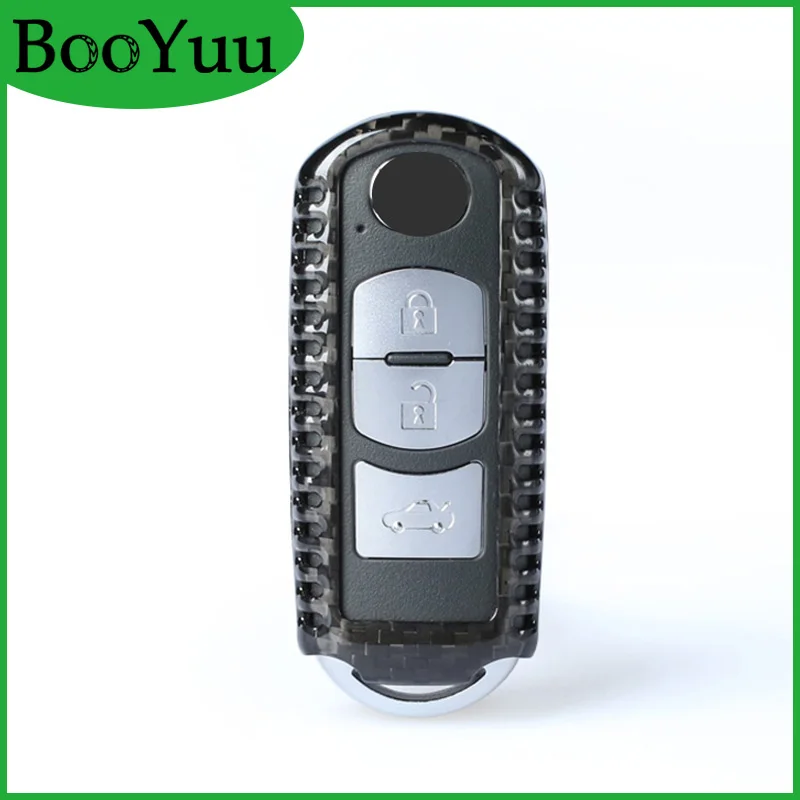 BooYuu Carbon Fiber Car key shell Case Cover For Mazda 3 Axela 6 Atenza CX-4 CX4 CX-5 CX5 MX-5 MX5 CX-7 CX7 CX-9 CX9 | Автомобили и