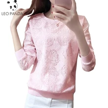 Rogi, блузки, новая мода, для женщин, круглый вырез, длинный рукав, кружево, Повседневная Туника, футболки, джемпер, топы, женская одежда размера плюс, LXT401