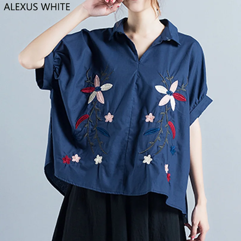 2017 Summer Cotton Linen font b Blouses b font font b Women b font Casual Loose