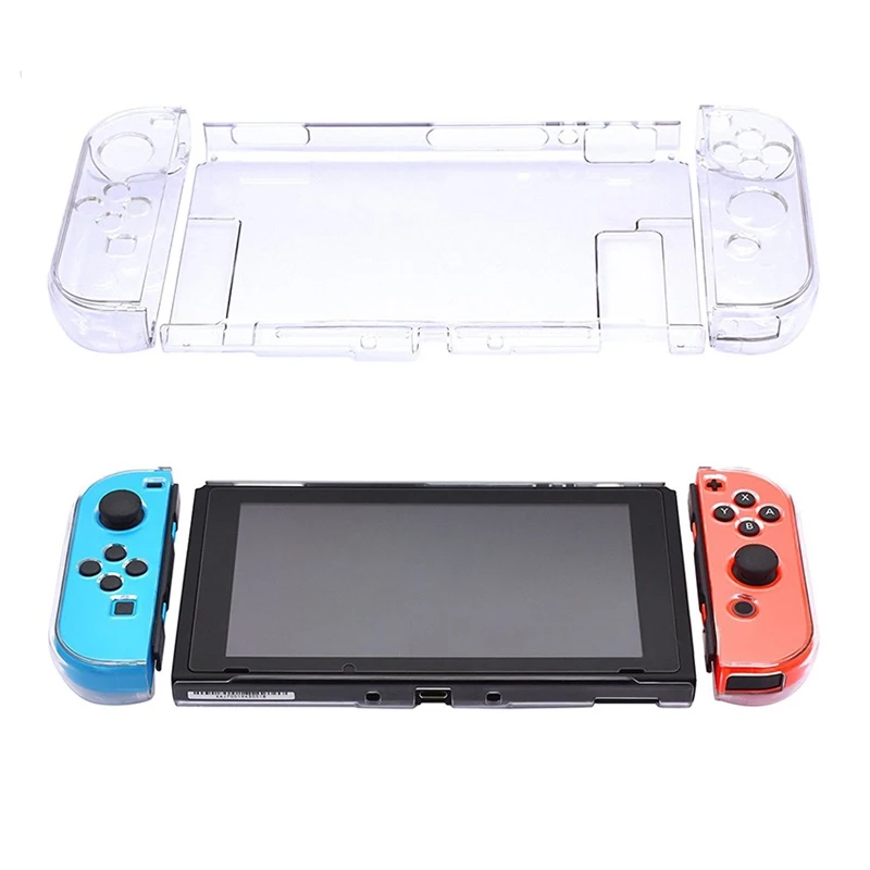 Белый Прозрачный защитный чехол для сумки, чехол для nintendo Switch NS NX, чехол для переключателя, Ультратонкий чехол, прозрачная сумка - Цвет: Белый
