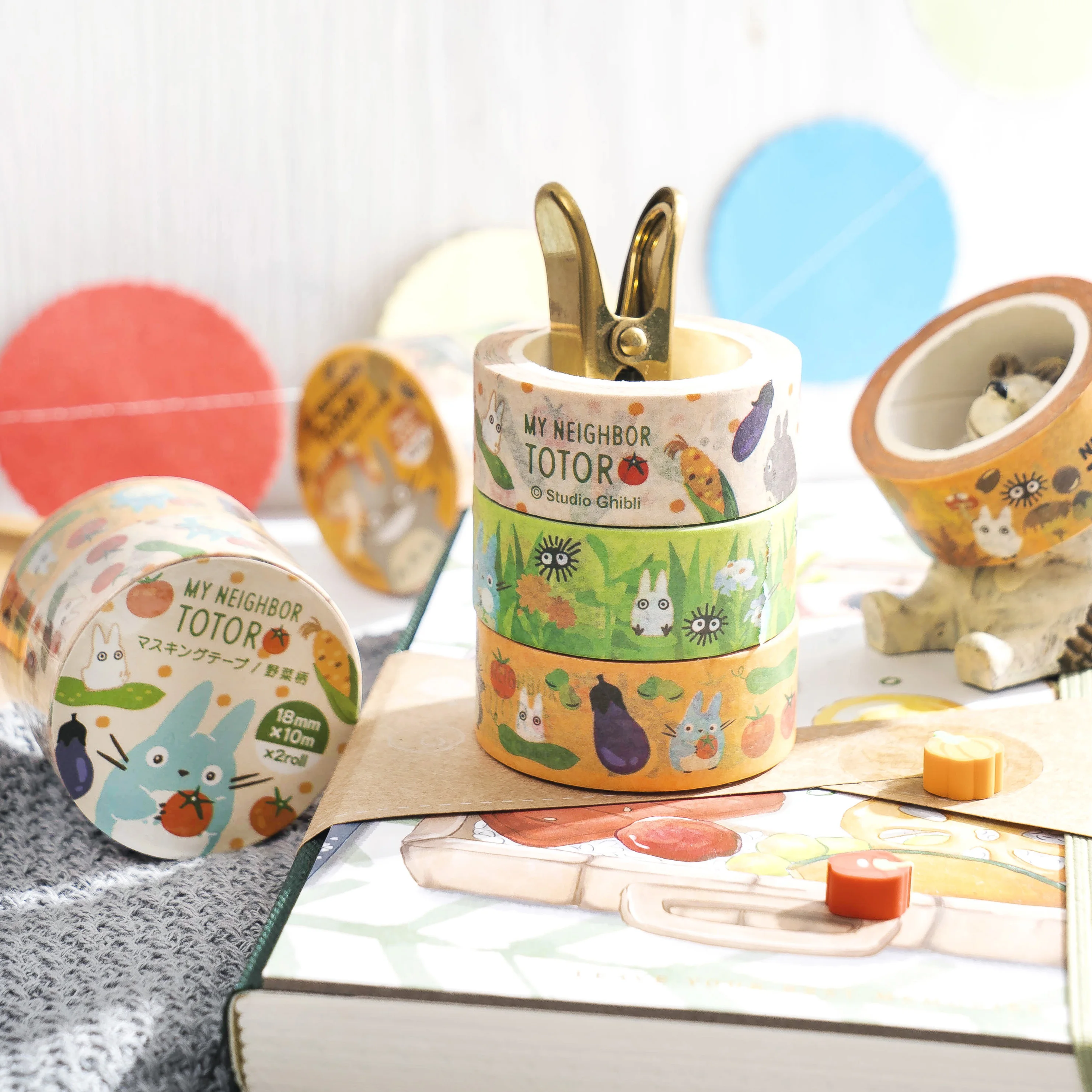 

2 Rolls /Pack 18mm*10m Totoro Masking Tape Album Scrapbooking Decor Label Washi Tape