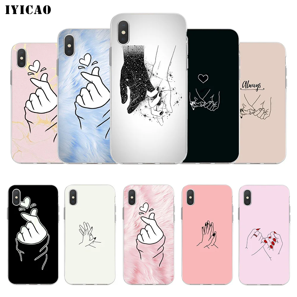 Мягкий силиконовый чехол IYICAO для iPhone X XR XS MAX 6 6s 7 8 Plus 5 5S SE TPU|Чехлы-накладки| |