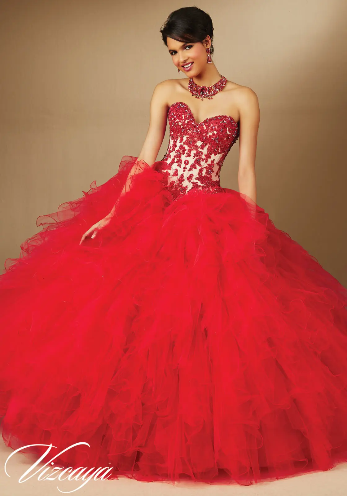 Cheap Ball Gowns Sweet 16 Dresses Red Pink Masquerade Quinceanera