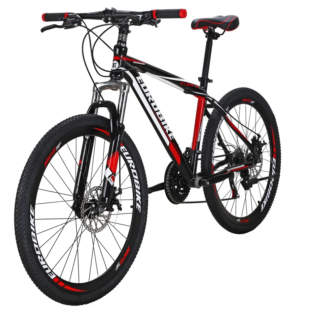 Perfect Mountain Bike  EUROBIKE GTR 26 Inch Aluminum Frame Bicycle 21 Speed Dual Disc Brake Bike 2