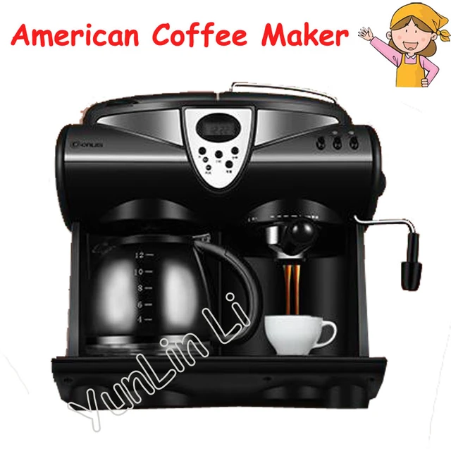 ECORTE Electric 20Bar Italian Coffee Maker Household Americano Automatic  Coffee Machine Fancy Milk Foamr 220V (Color : Machine, Size : EU)