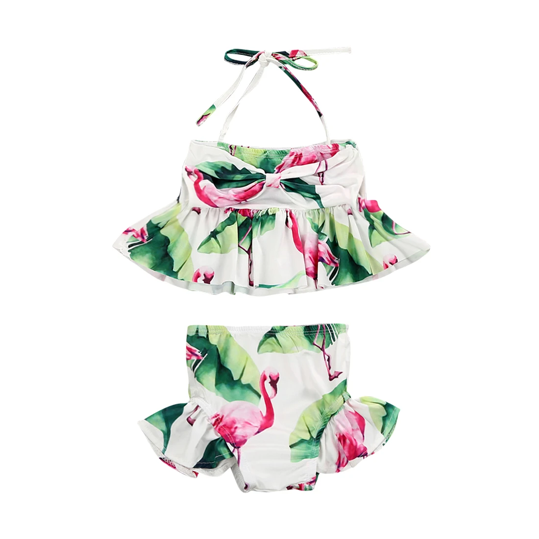 

Kid Baby Girl Flamingo Floral Tankini Bikini Set Swimwear Swimsuit for Girls Bathing Suit Monokini Biquini