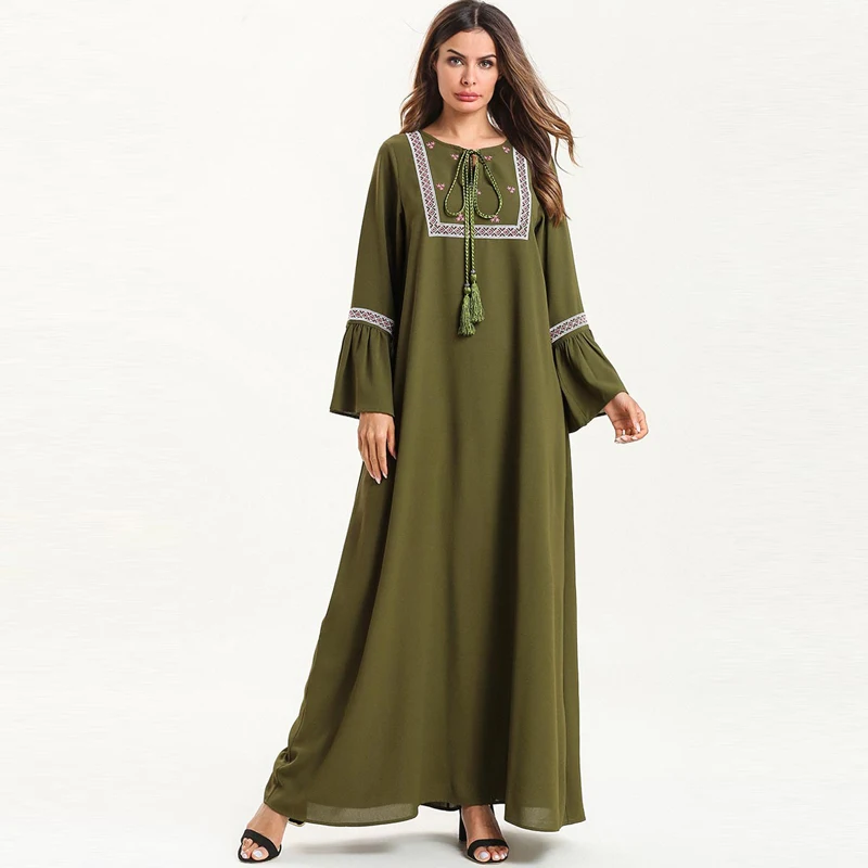 Vestidos Арабский исламский Макси мусульманское платье кафтан абайя Marocain кафтан Турция Рамадан Elbise хиджаб ИД платья халат Musulmane