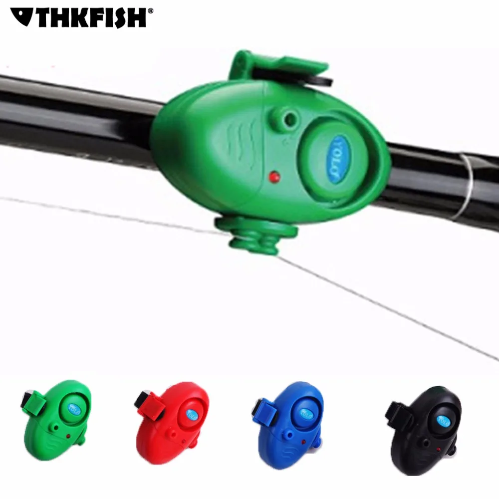 THKFISH 4Pcs LED Light Fishing Fish Bite Sound Alarm Bell Fishing