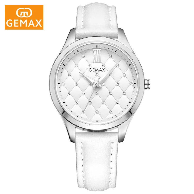 GEMAX Luxury Women Watches Genuine Leather Quartz Watch Women's Fashion Brand Diamond Watch with Luxury Gift Package MX2118 (15)