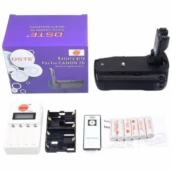 

DSTE BG-E7 Battery Grip + Remote Control + 6-pack Rechargeable Batteries NI-MH AA battery + Charger for Canon 7D DSLR Camera