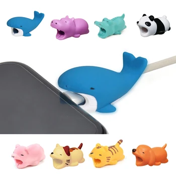 

SOONHUA Cute Animal Cable Protector Cable Winder Universal Anti-Break USB Data Line Desk Saver Mobile Phone Cable Cord Cover