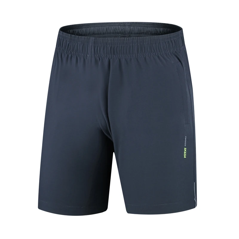 Men Running Shorts Zipper Pocket Gym Sport Bottoms Elasticity