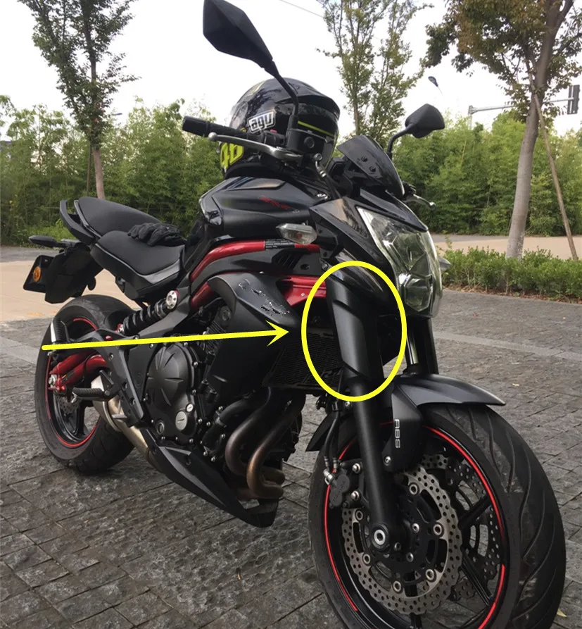 Обтекатели для Kawasaki ER6N 2012 2013 2014 2015 Крышка окрашенная боковая крышка радиатора