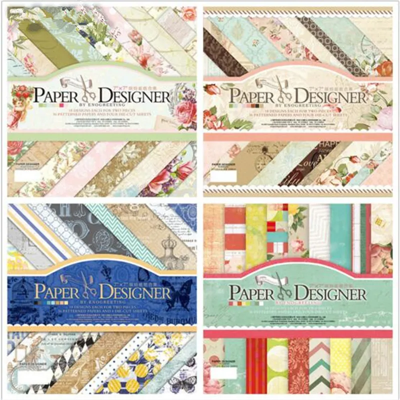 

17.8cm*17.8cm 36sheets/lot pretty cute floral pattern creative papercraft art paper handmade scrapbooking kit set books